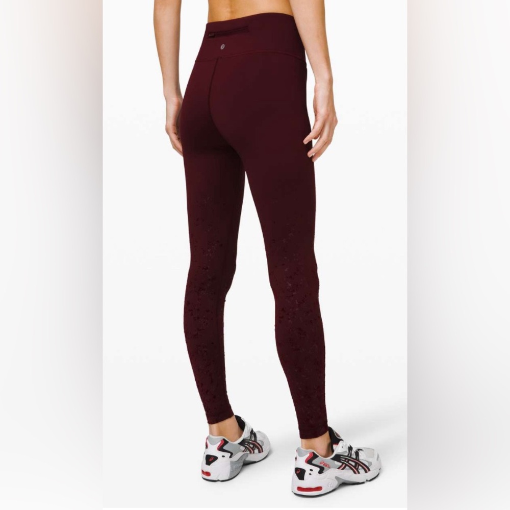 NWOT Lululemon Speed Wunder Mid-Rise Tight 28’’ Speckle Shine Garnet